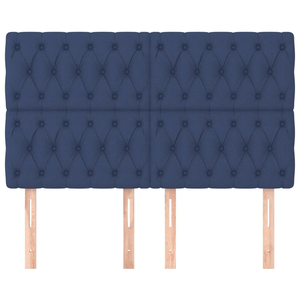 Testiera | Testata Blu 144x7x118/128 cm Tessuto