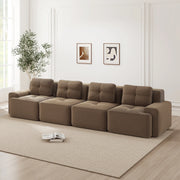 Sofa modulare senza ossa - Zephmum- 4 posti, design antiscivolo, tessuto velluto