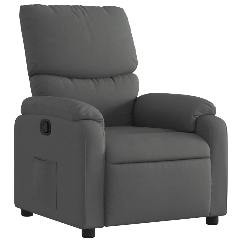 Poltrona reclinabile in tessuto grigio scuro 3205681