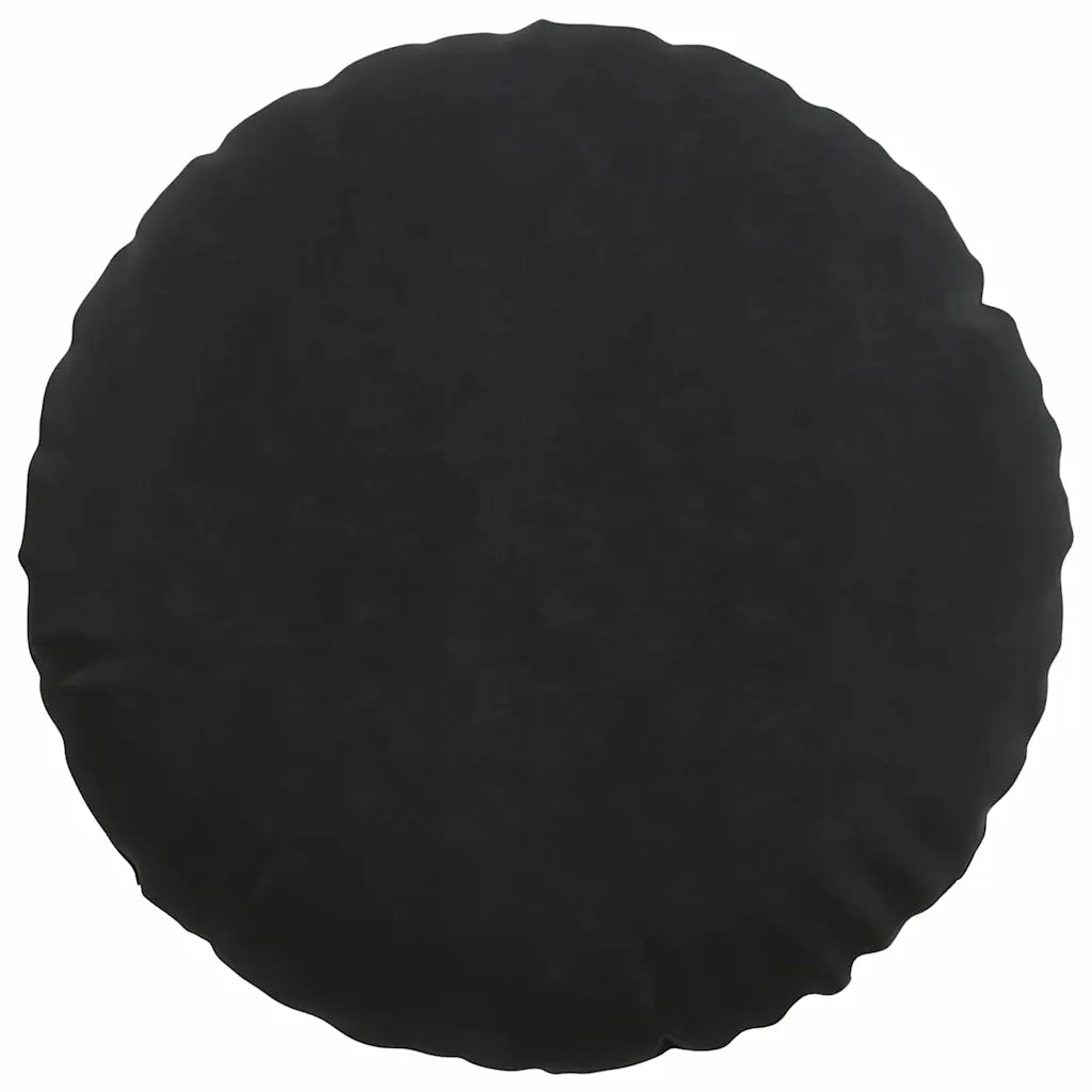 Cuscini per Seduta 2 pcs Nero Ø50 x 19 cm Velluto 42014180