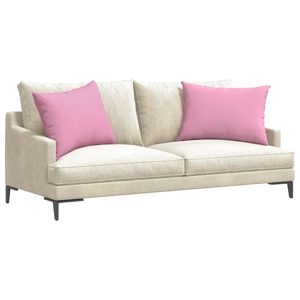 Cuscini da Divano 2 pz-Set di 2 Cuscini per Sofa Rosa 70 x 50 cm Tessuto