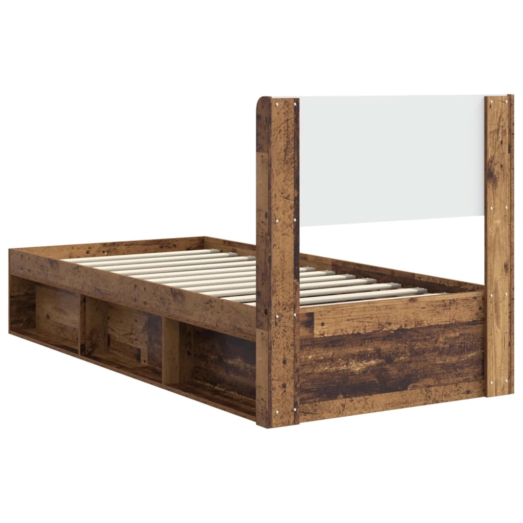 Struttura del letto con stoccaggio e testata Legno antico 3414257