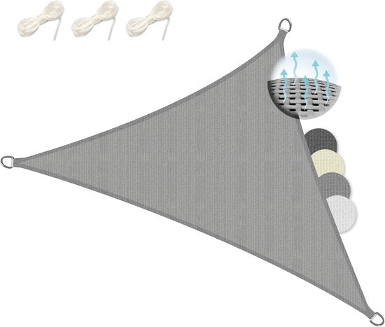 Zonnetenda rettangolare impermeabile - 15 x 2 metri - ombrellone - corda di fissaggio - zonterrazzo - balcone terrazzo giardino