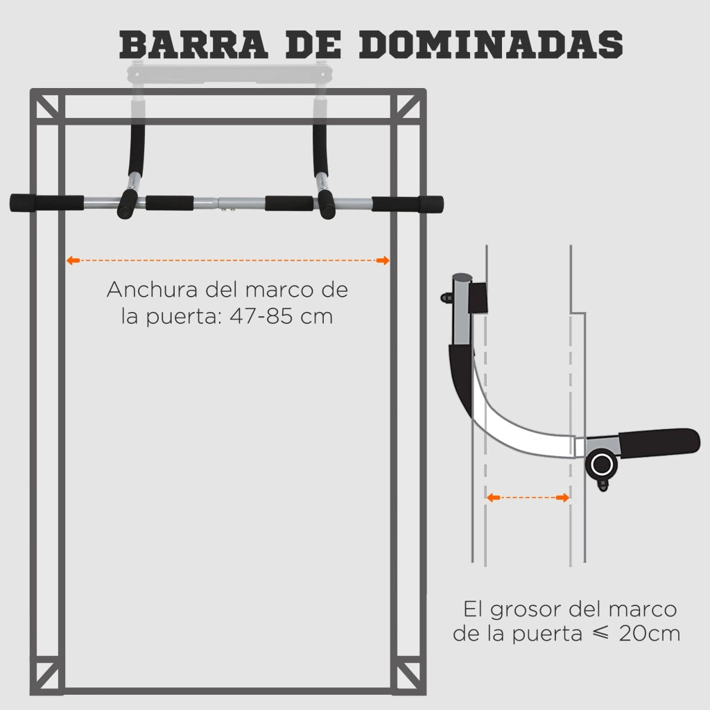 Barra per Trazioni ¨C Minimal ¨C 92x40x17cm Nero