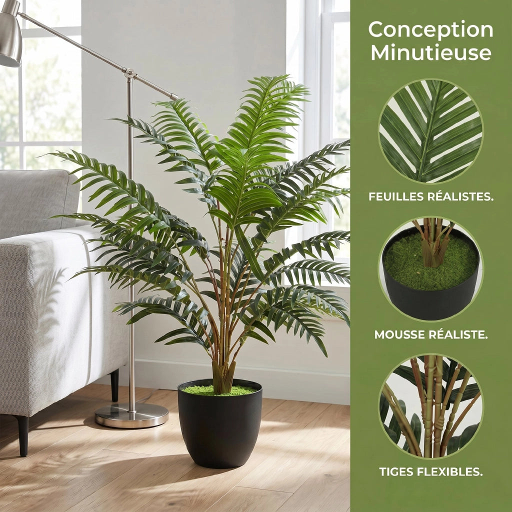 Pianta Artificiale Felce Albero ¨C Minimal ¨C 90 cm con Vaso