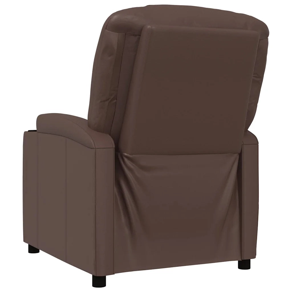 Poltrona Reclinabile Marrone in Similpelle 340961