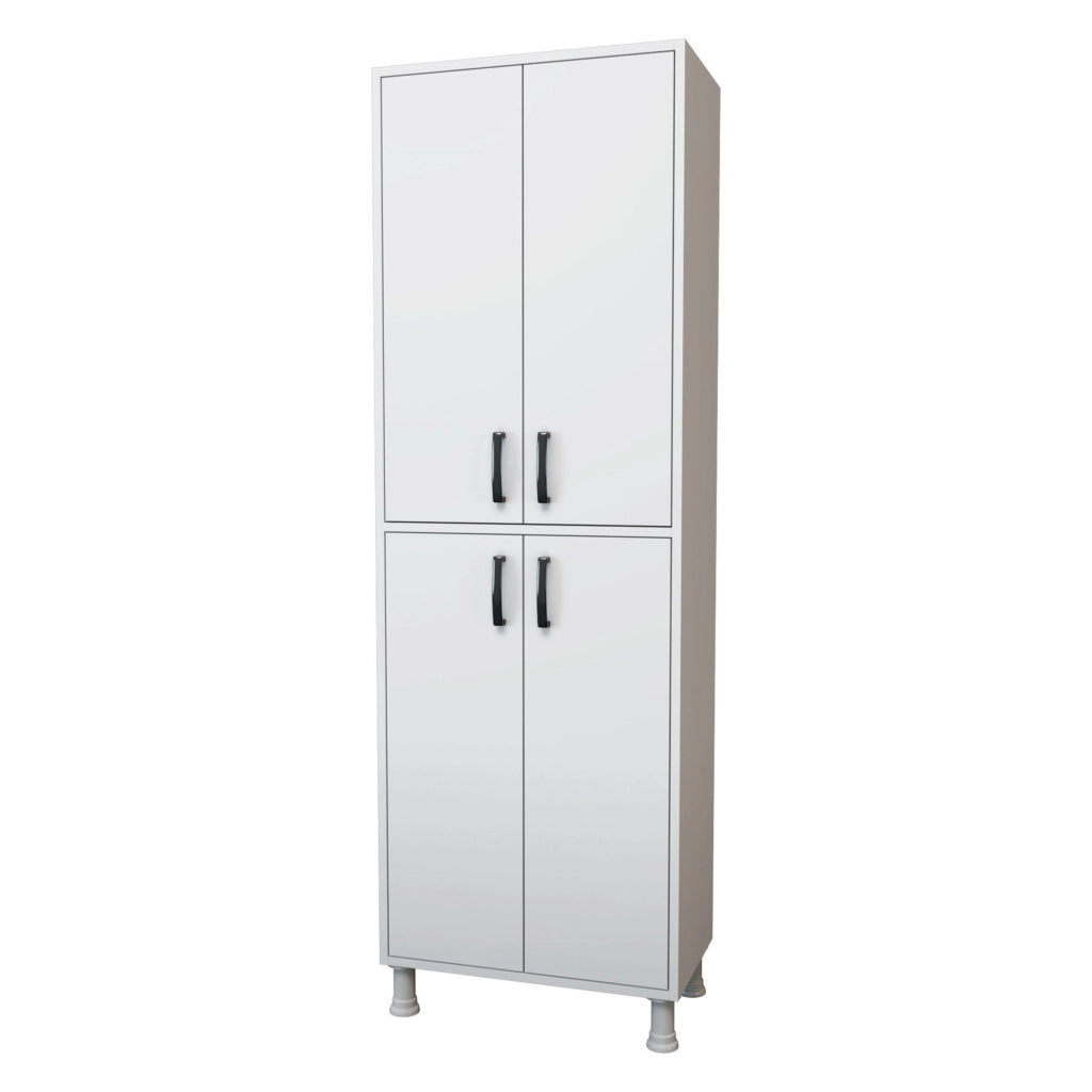 Medesano, Armadio Multiuso Grande 6 Ripiani, 63x191h cm Bianco