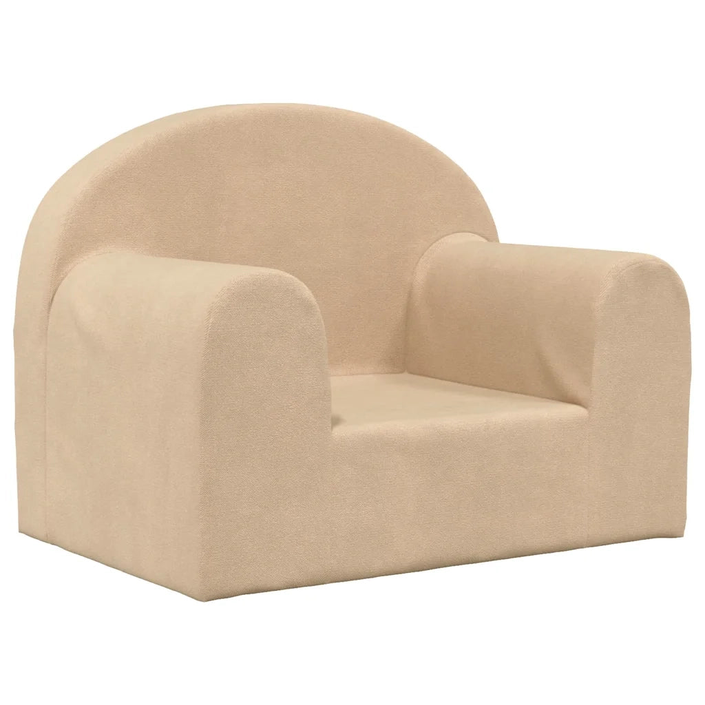 Divano per Bambini Crema in Morbido Peluche 357007