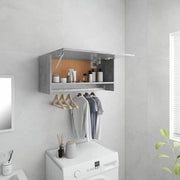 Cassettone con grande capacità di stoccaggio - grigio cemento - materiale legno - 70 x 325 x 35 cm