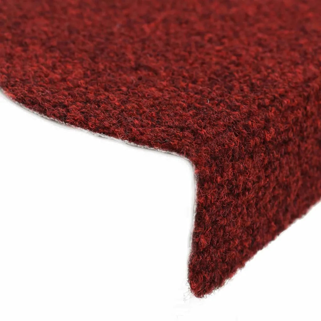 Tappetini per scale autoadesivi 20 pz 65x21x4 cm Bordeaux Rosso Semicircolari Grandi 3365647