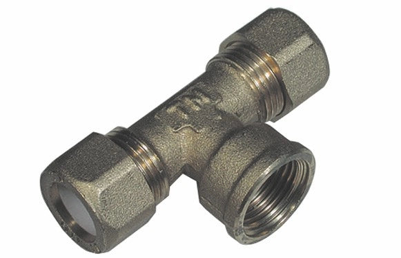 TEE 1/2X10 OTTONE FEMM