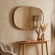 Forenza, Specchio Forma Ovale, 55x38h cm Marrone Noce
