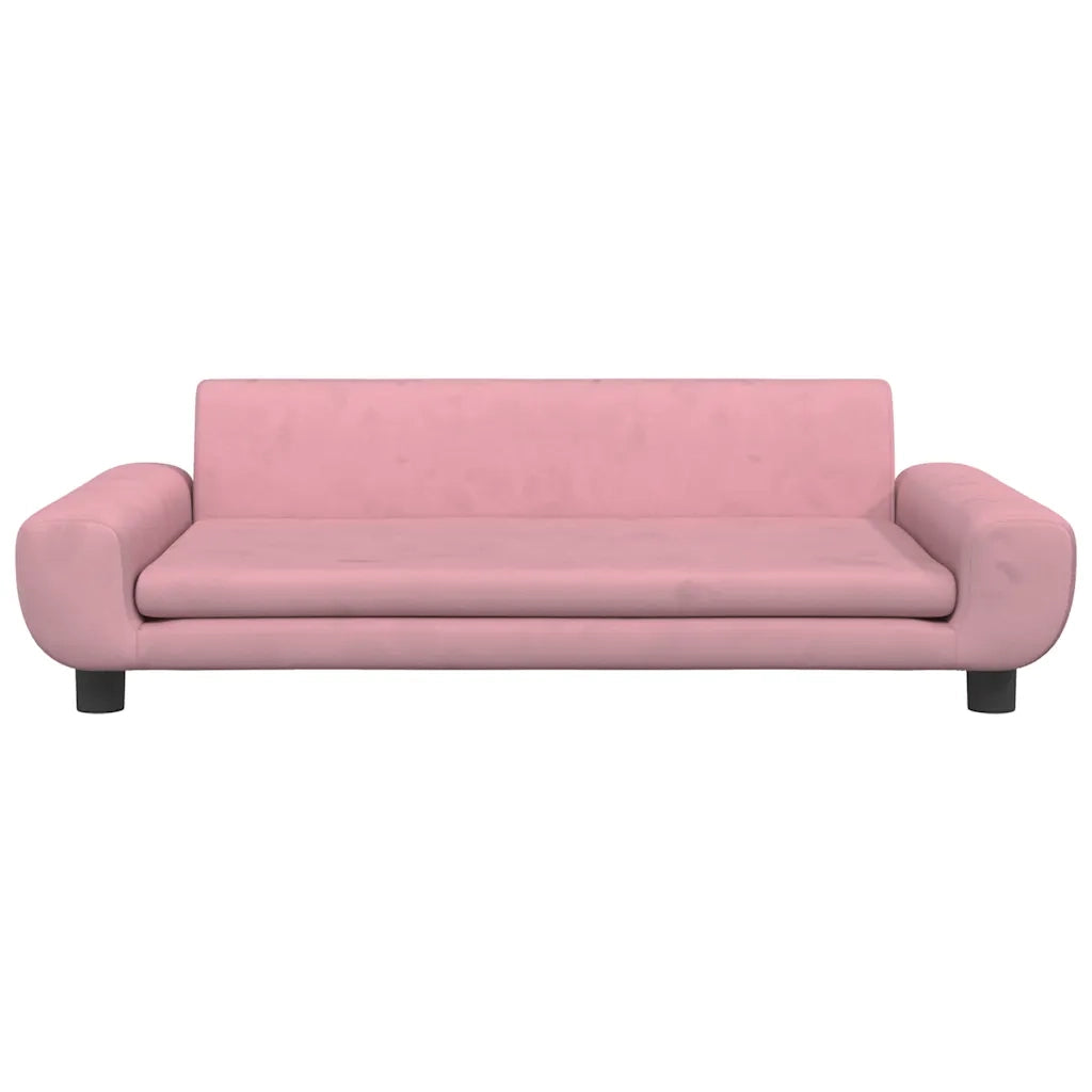 Divano per Bambini-Sofa-Divanetto Rosa 100x54x33 cm in Velluto