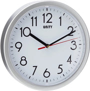 Ora Affissione da Parete Hastings, Moderno, Silenzioso, Argento, 22 cm