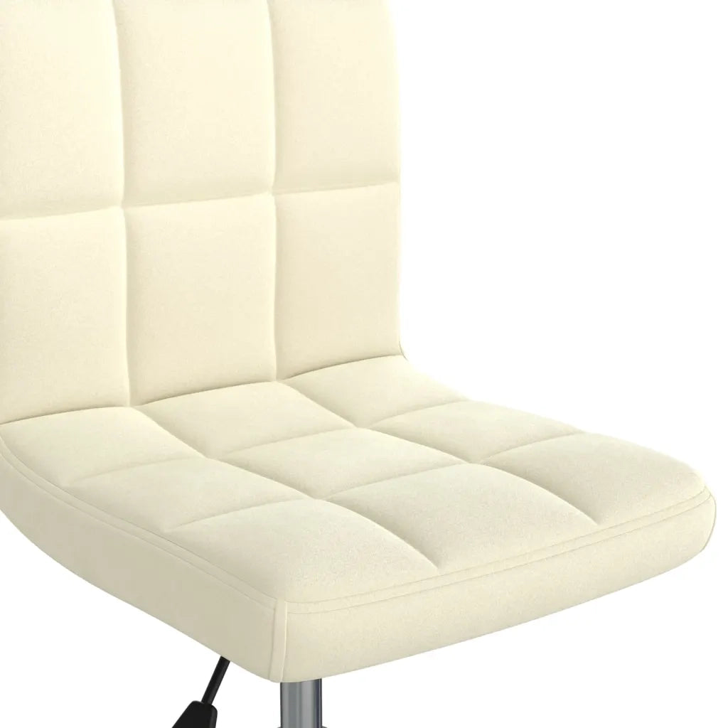 Sedia Girevole da Ufficio Crema in Velluto 334355