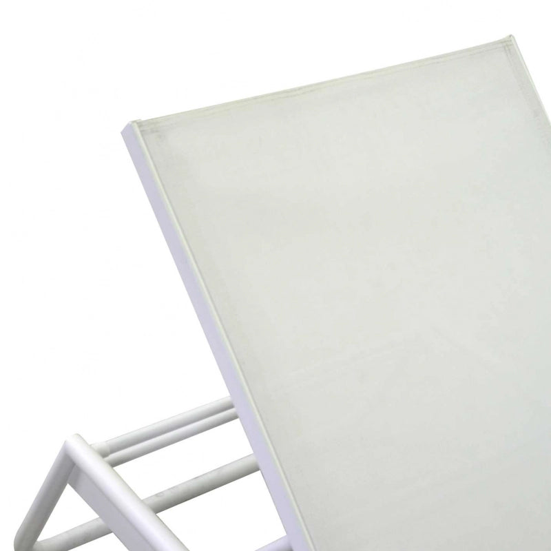 Lettino alluminio Medford bianco cm 206x68h32/102