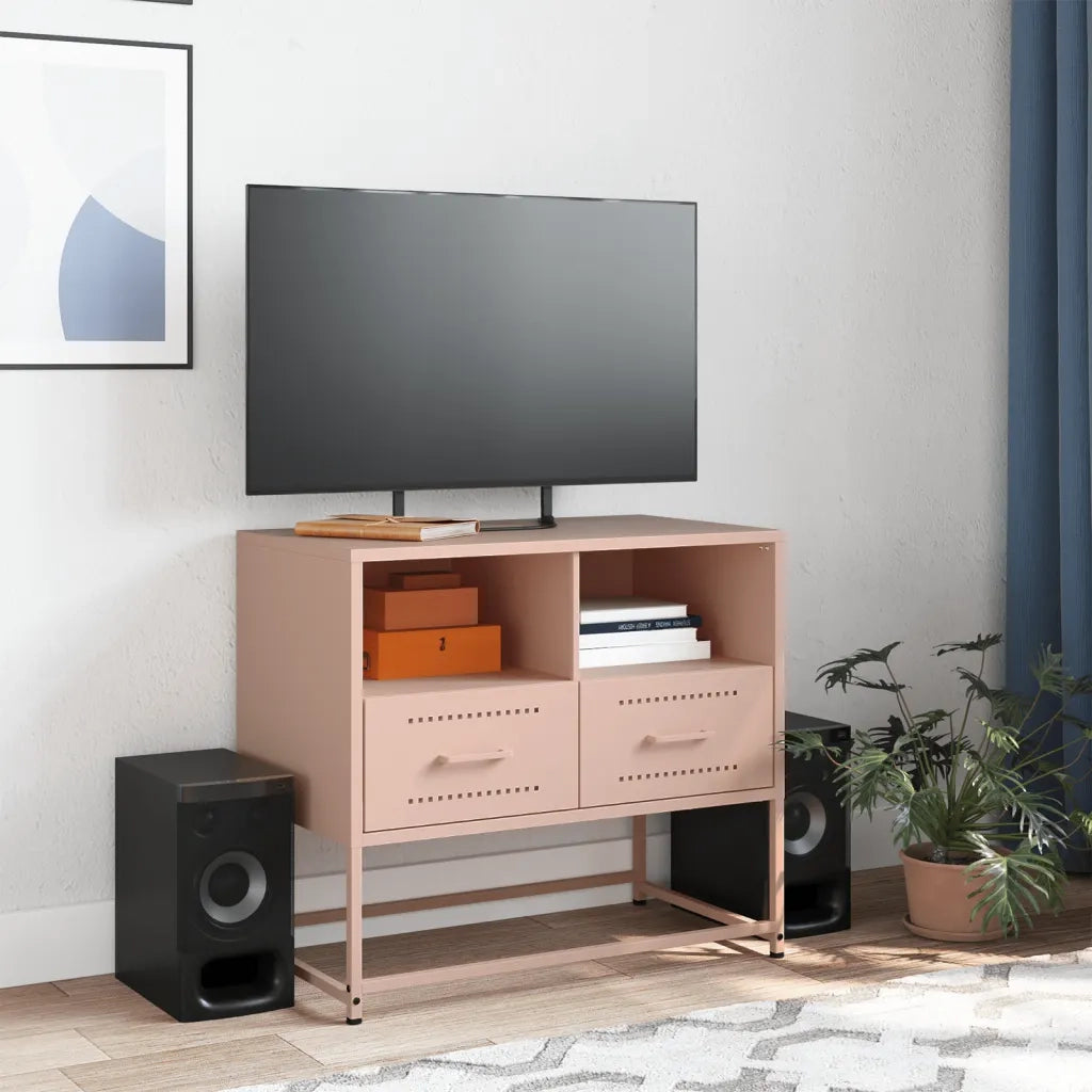 Mobile TV Rosa 68x39x60,5 cm in Acciaio 846549