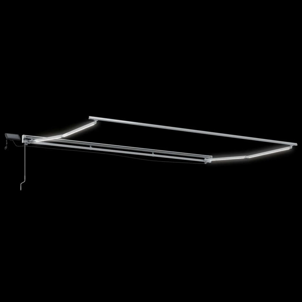 Cornice per Tenda Manuale con LED Borgogna e Bianco 4 × 3 m 3420615