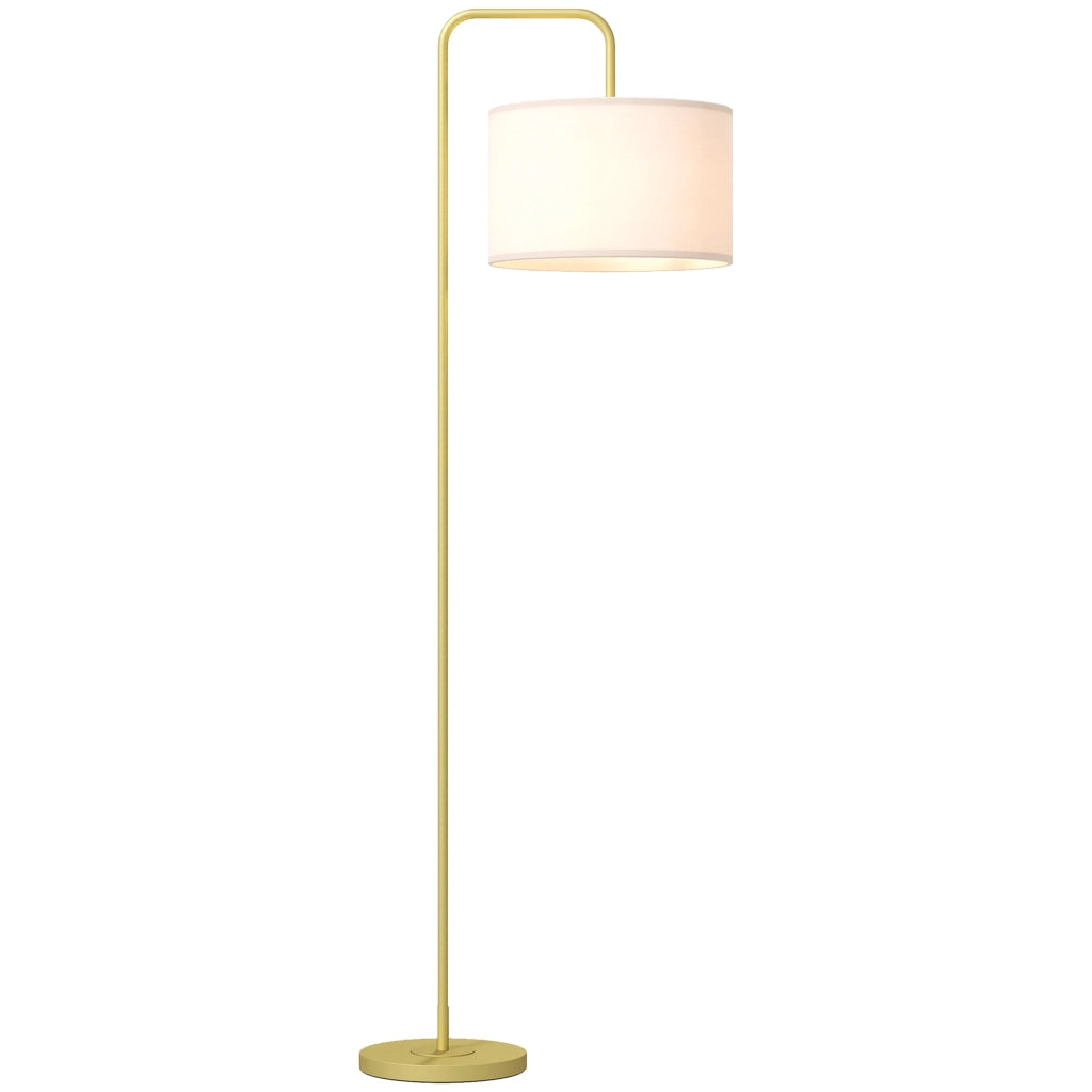 Lampada da Terra Moderna ¨C Minimal ¨C Bianco e Dorato 64x38x163.5 cm
