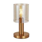 Lampada da tavolo Italux Sardo ottone vetro E27 33cm
