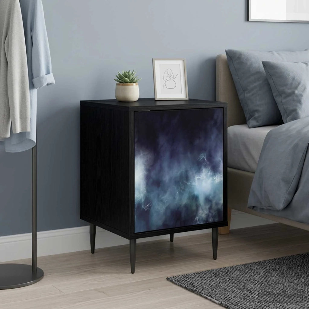 Armadio da Notte RAALTE 2 pz Rovere Nero 36 x 33 x 51 cm 8007236