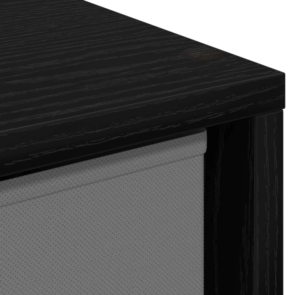 Credenza con cassetto Rovere Nero 30,5 x 27 x 84,5 cm 8000557