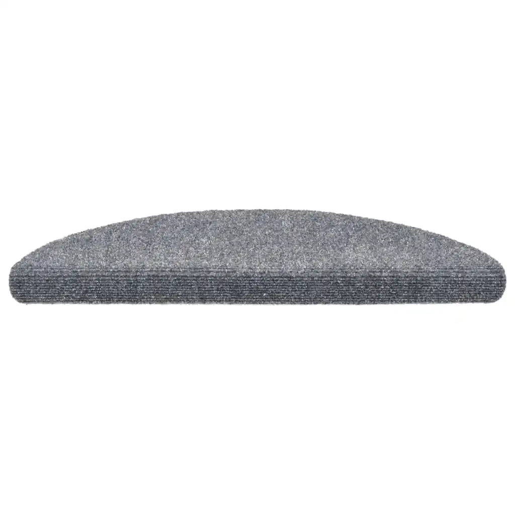 Tappetini per scale autoadesivi 30 pz 56x17x3 cm Grigio chiaro semicircolari 3365682