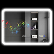 Specchio da Bagno con Luce LED ¨C Minimal ¨C Bianco 70x50 cm