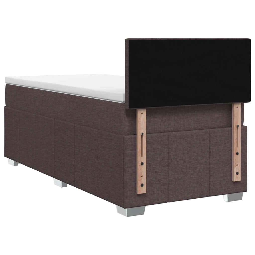Letto box spring con materasso Marrone Scuro 90 x 200 cm 3451125