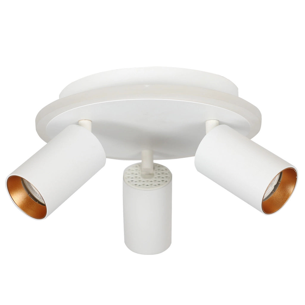 Plafoniera rotonda moderna bianca 3xGU10 LED CCT Parma
