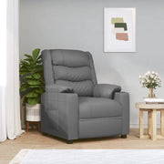 Poltrona Massaggiante Elettrica Grigio Similpelle 3143459