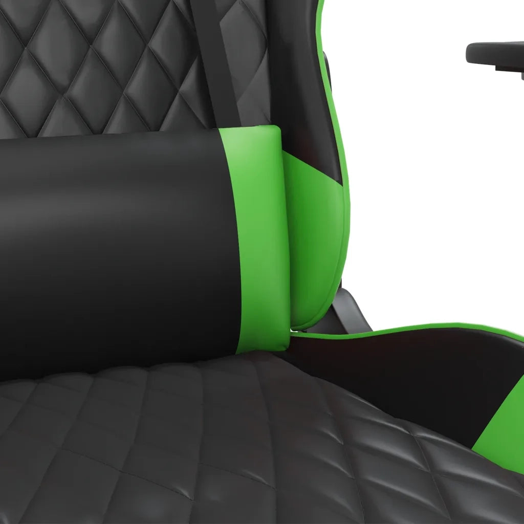Sedia da Gaming Nera e Verde in Similpelle 3143756