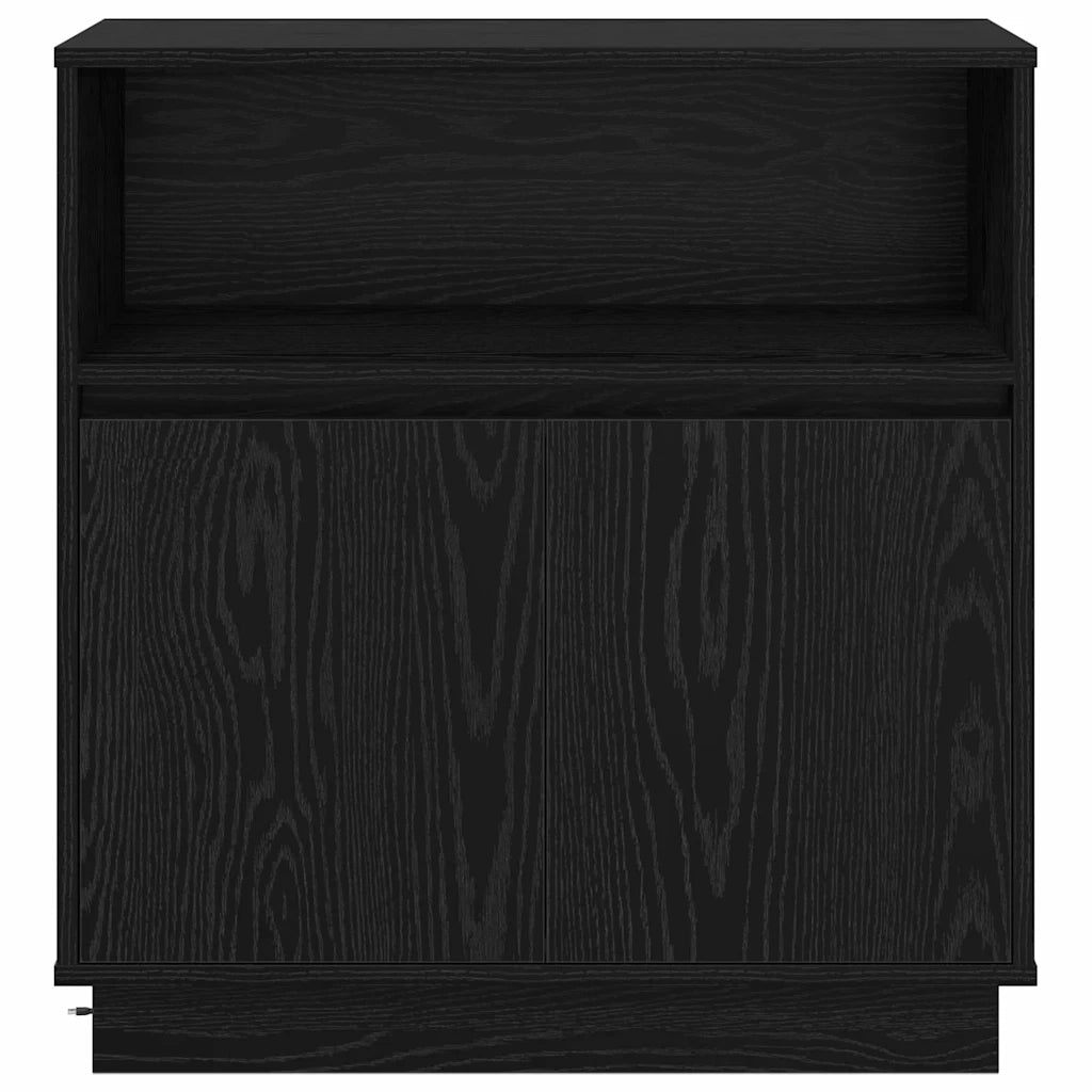 Madia LED Rovere Nero 71 x 34,5 x 75 cm Legno multistrato 869651