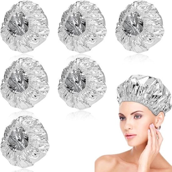 Conditore per Capelli in Silicone Riscaldante per Donna | 6 Stuks Conditore per Capelli Riscaldante per Trattamento e Colorazione | Bocchetta per Capelli in Silicone Impermeabile per Doppio Utilizzo
