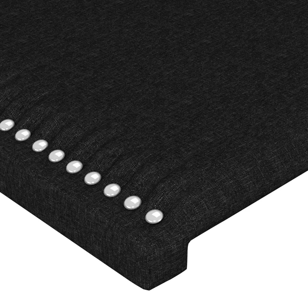 Testiera ad Orecchio Nera 93x23x78/88 cm in Tessuto 3116988