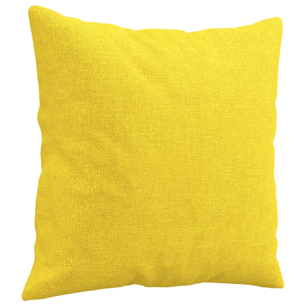 Set di Divani 3 pz con Cuscini Giallo Chiaro in Tessuto 3202075