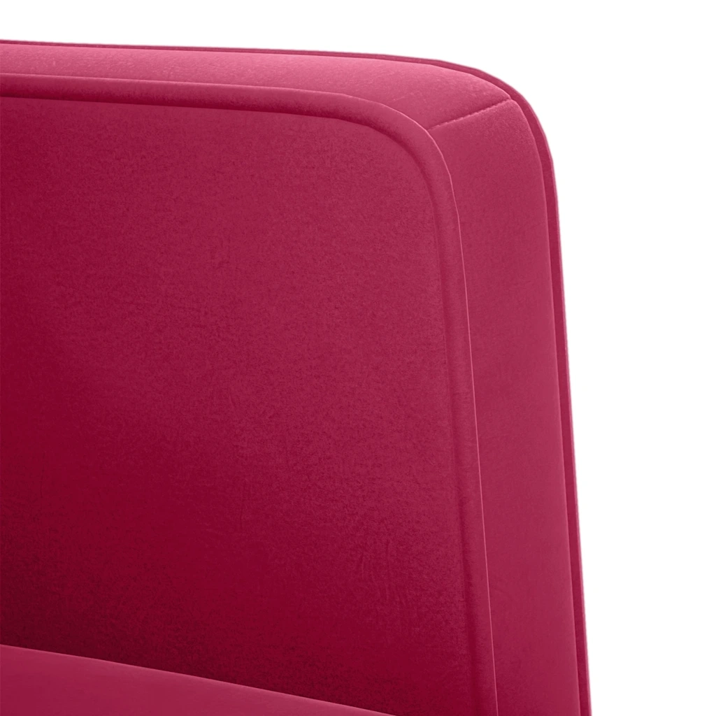Divano Divanetto-Sofa Rosso Vino 111 cm in Velluto