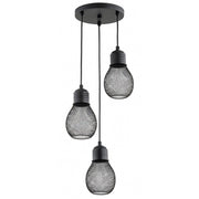Lampadario industriale nero 3 luci E14 PIKOLO Alfa