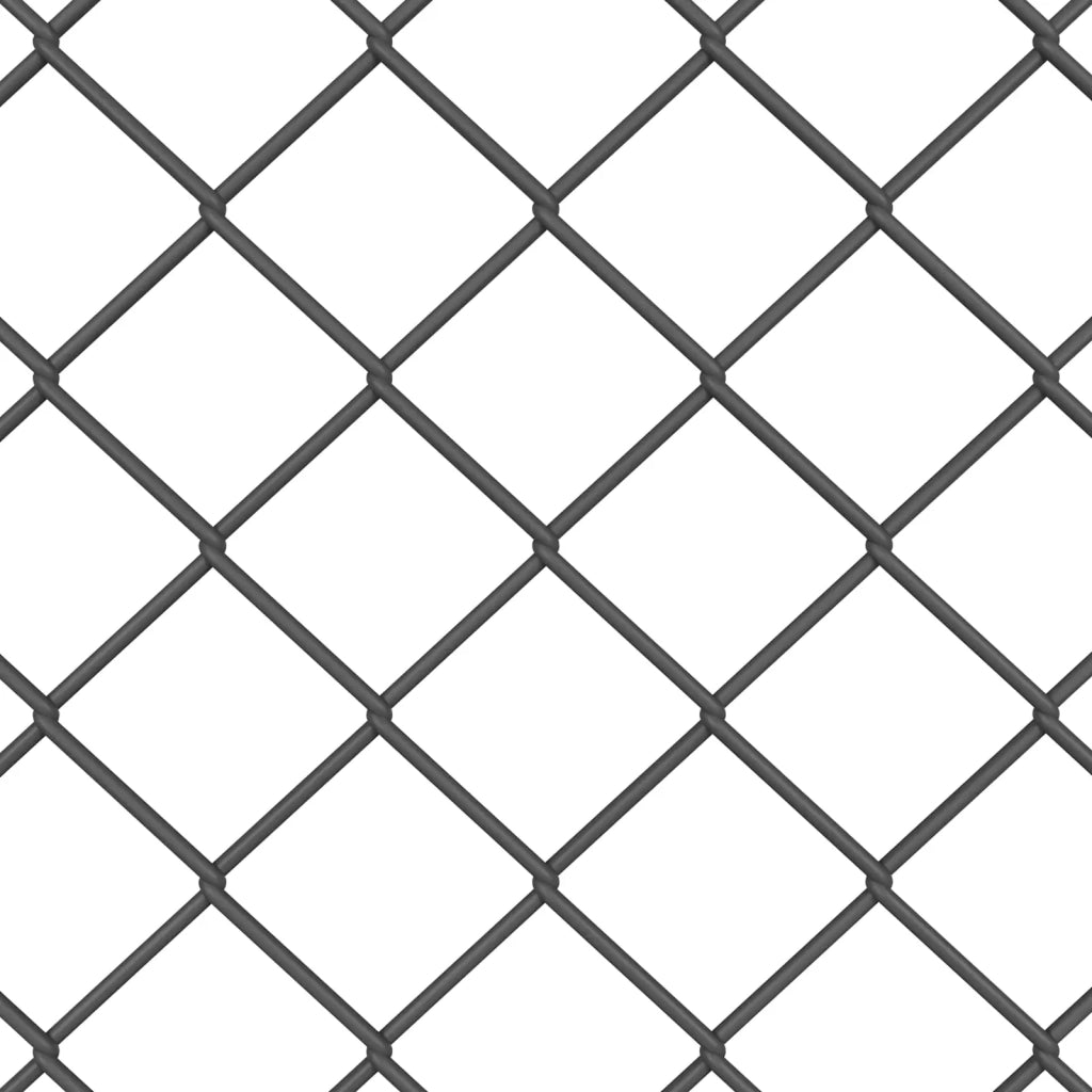 Recinzione a maglie con palo 25 x 1,6 m Grigio Rete 3336284