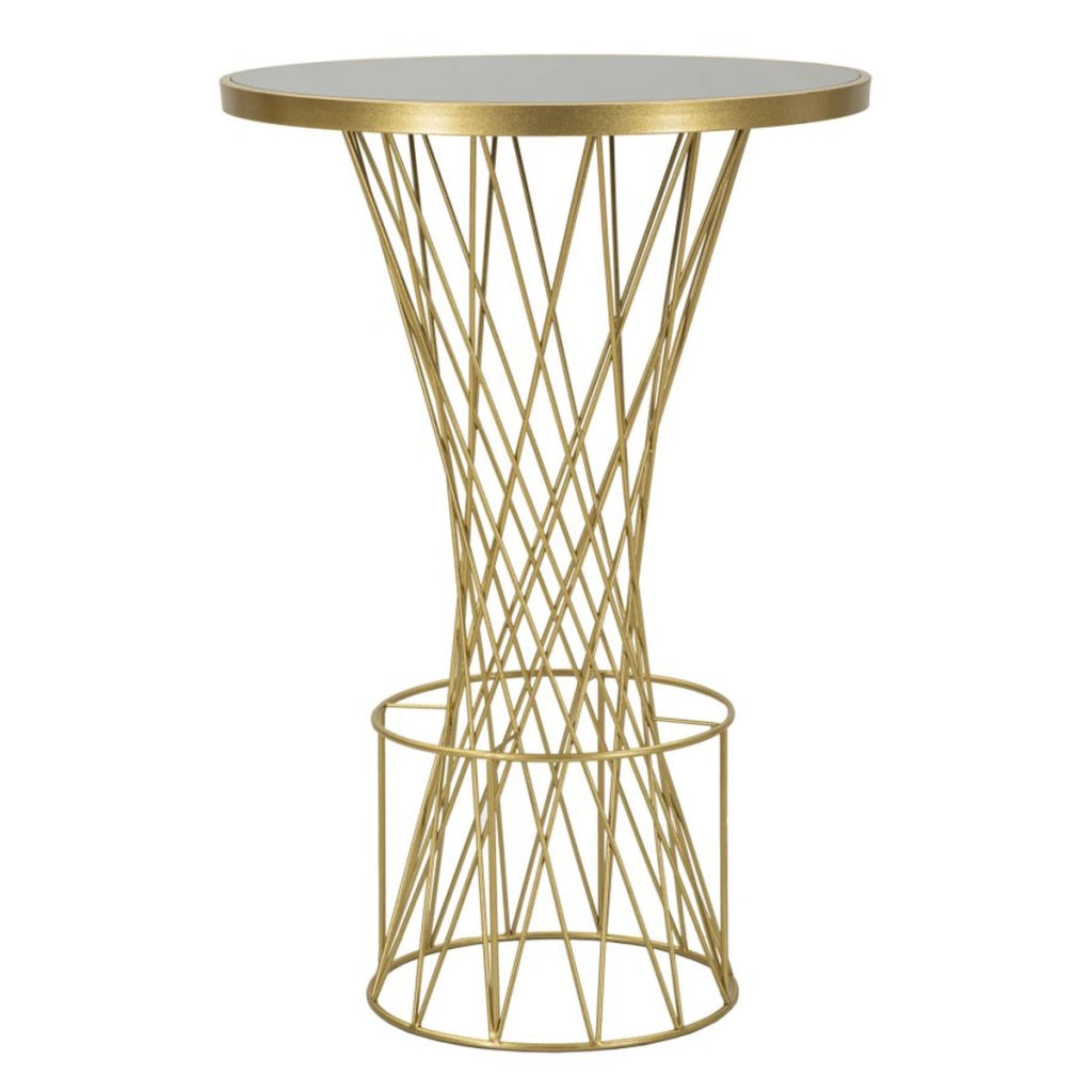 Tavolino VKH805, Oro, Metallo, 70x70x103 cm