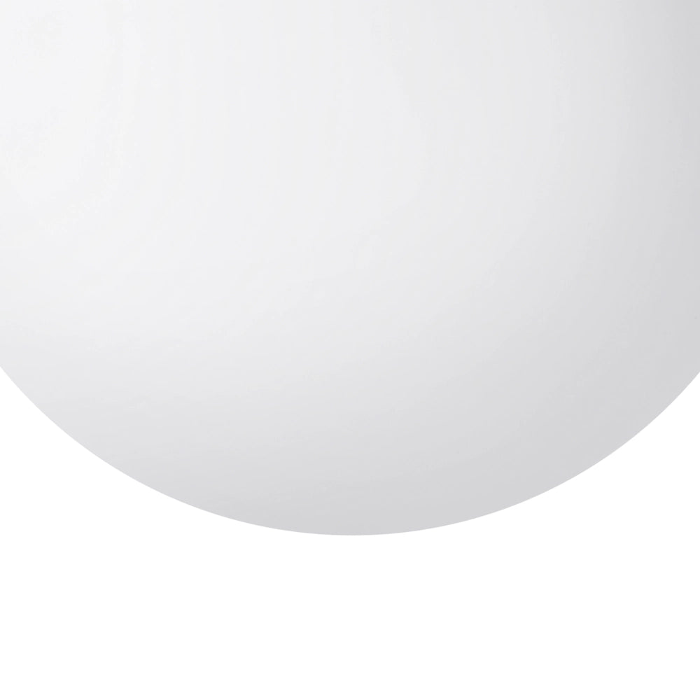 Lampada a Sospensione Vetro Bianco Elementi Argento Forma Globo Grande 1 Luce Moderna