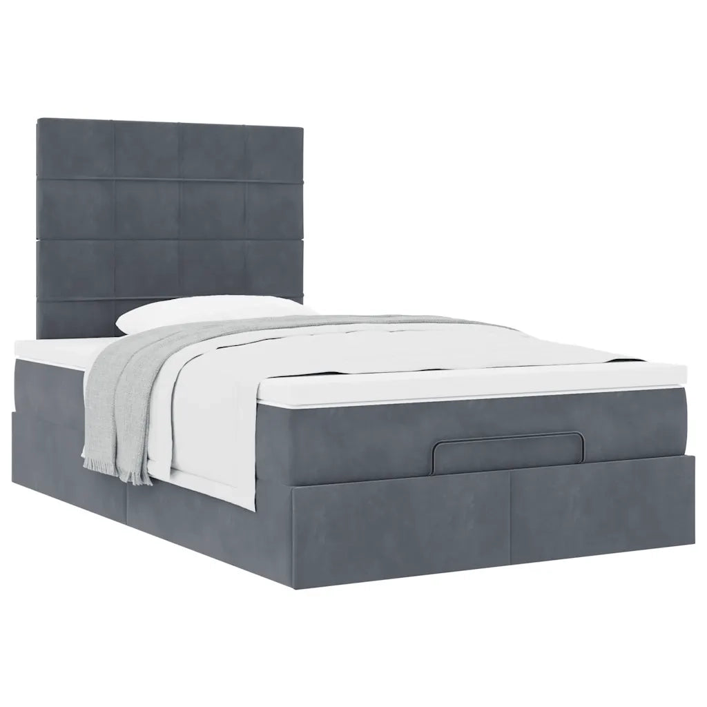 Struttura Letto Pouf con Materassi 120x200 cm Velluto 3313464