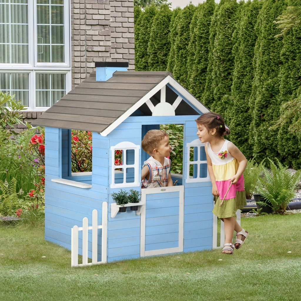 Casetta da giardino per bambini ¨C Minimal ¨C 151x112.5x142 cm blu