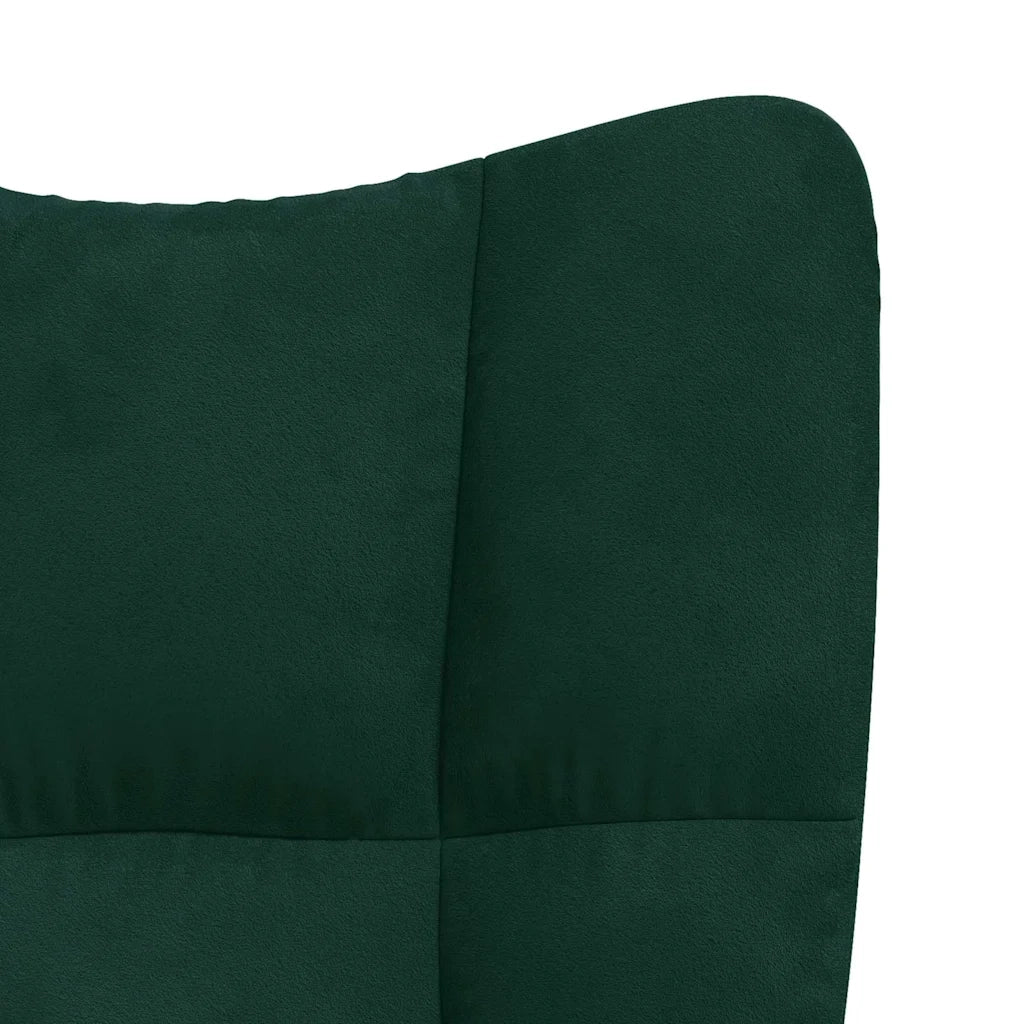 Poltrona | Sedia Relax Verde Scuro in Velluto