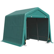 Garage per Moto e Biciclette 2.4x2 m ¨C Minimal ¨C Verde, Metallo e Tessuto PE