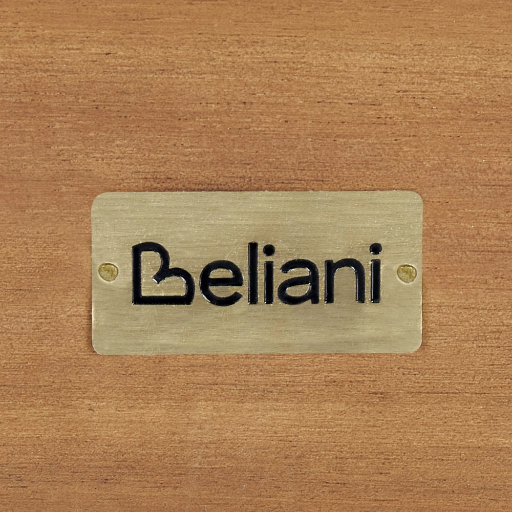 Sedia da giardino in legno di acacia cuscini beige chiaro moderni in stile rustico