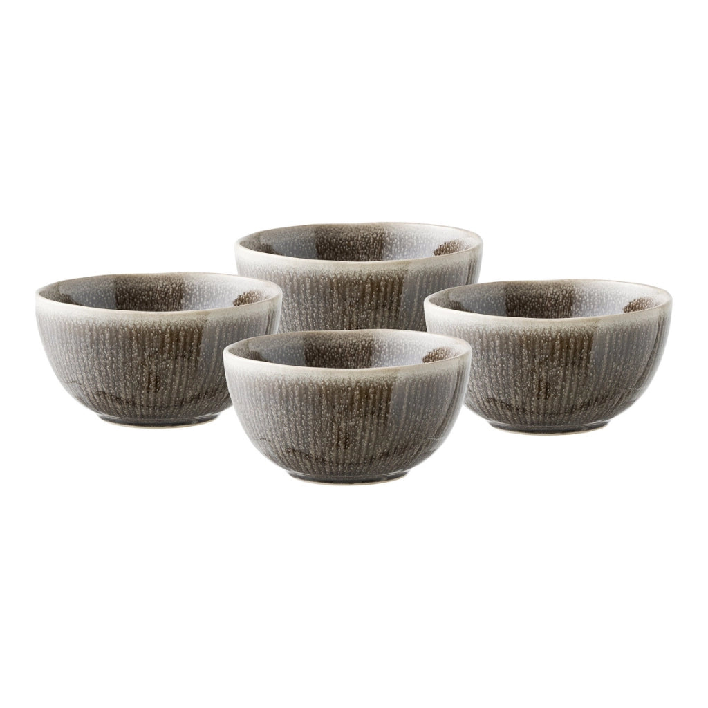 Set 4 ciotole Viola in stoneware grigio ø14,5x7,5 cm