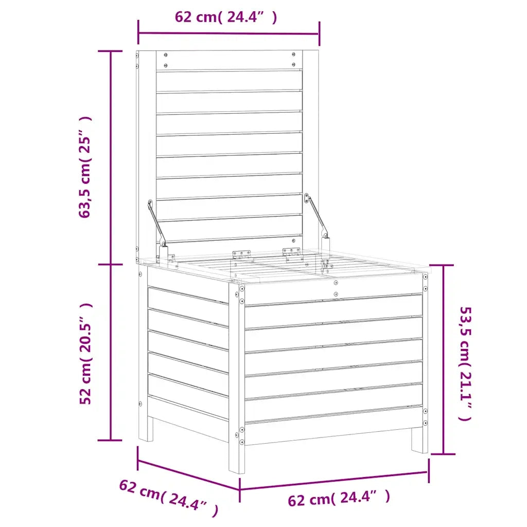 Poggiapiedi da Giardino 62x63,5x53,5 cm Legno Massello Douglas CFW4142873