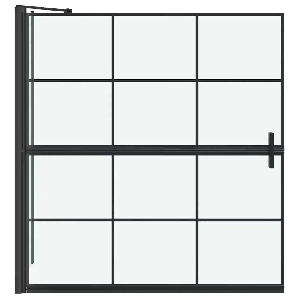 Schermo per Bagno e Doccia Nero e trasparente 116 x 68 x 128 cm CFW9392164