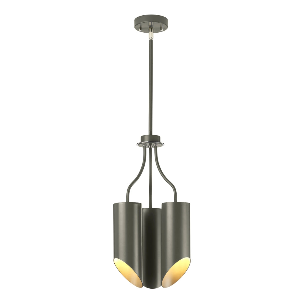 Lampada a sospensione Quinto Elstead grigio/nichel 3xE27